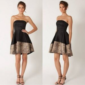 Black Halo Eve Strapless Dress, Size 6